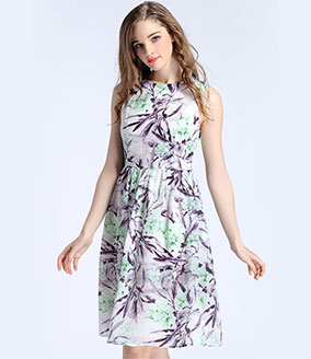 Clothing - Floral printed organza dress