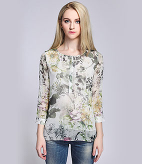 Clothing - Silk printed top