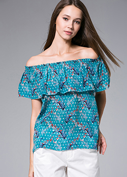 Tops - Printed silk crepe top