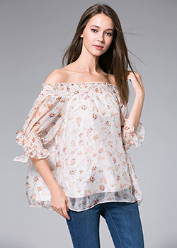 Tops - Flowers Printed silk georgette top