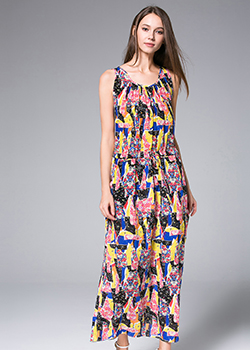 Dress - Printed silk crepe  dress