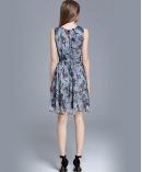 Crepe silk crinkle Floral printed dress