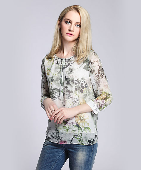 Clothing - Silk printed top