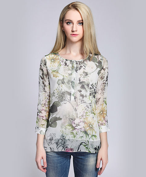 Clothing - Silk printed top