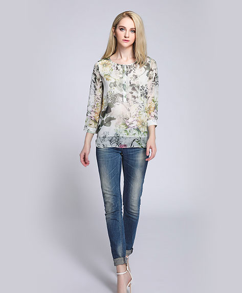 Clothing - Silk printed top