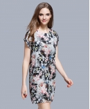 Floral printed organza dress