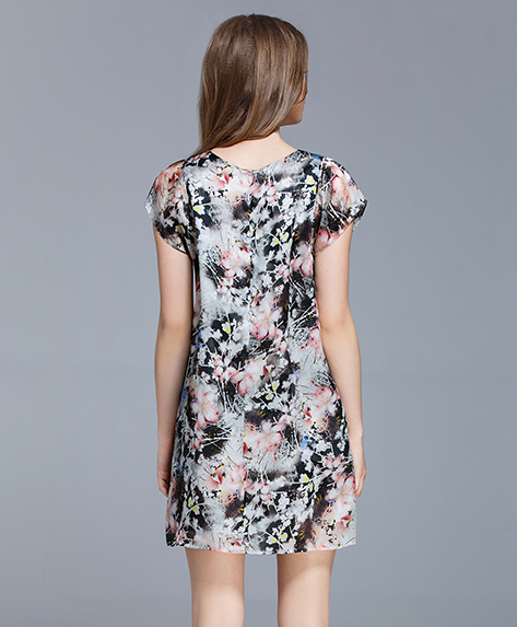 Dress - Floral printed organza dress