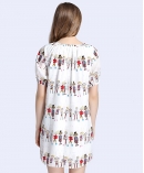 Printed silk crepe de chine  dress