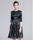  Printed silk organza midi dress