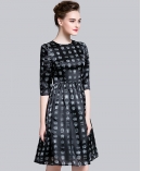  Printed silk organza midi dress