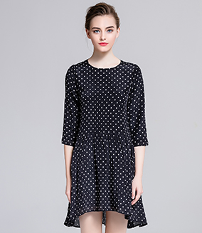 PRODUCT - Dot printed silk organza midi dress