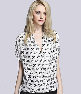 Tops -  Silk printed top