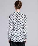 Silk crepe de chine dot shirt