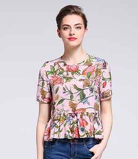 Tops - Printed silk  crepe de chine top