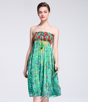 Dress - Printed silk chiffon  dress