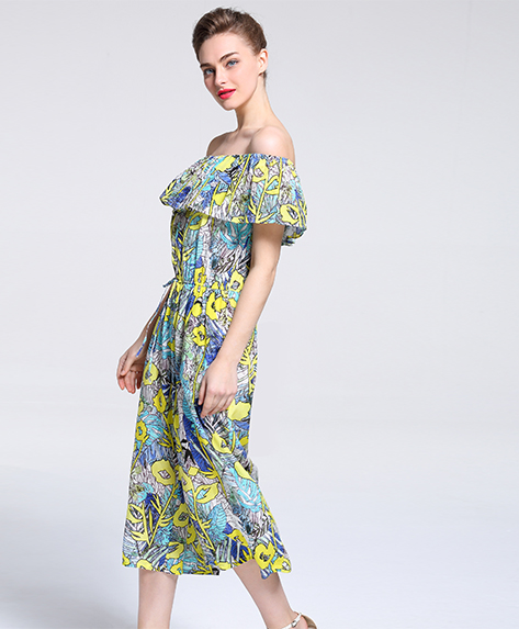 Dress - Printed Silk crepe de chine  Jumpsuits