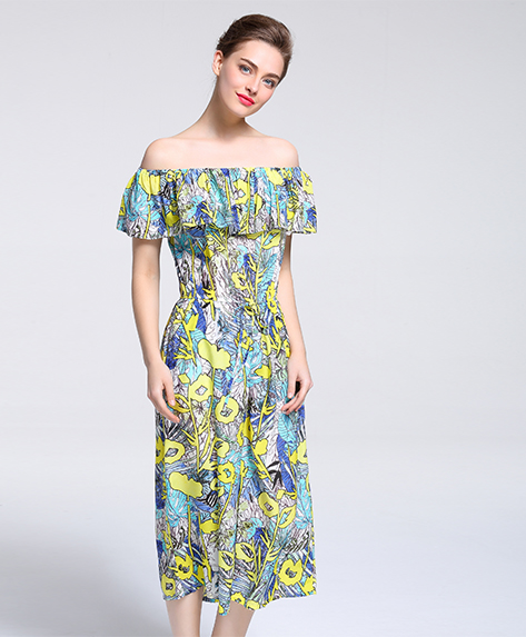 Dress - Printed Silk crepe de chine  Jumpsuits