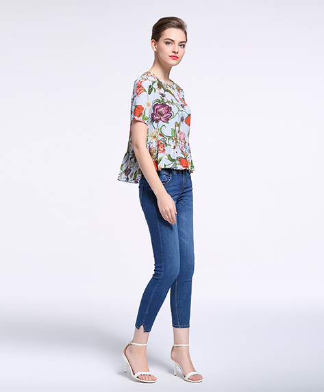 Tops - Printed silk  crepe de chine top