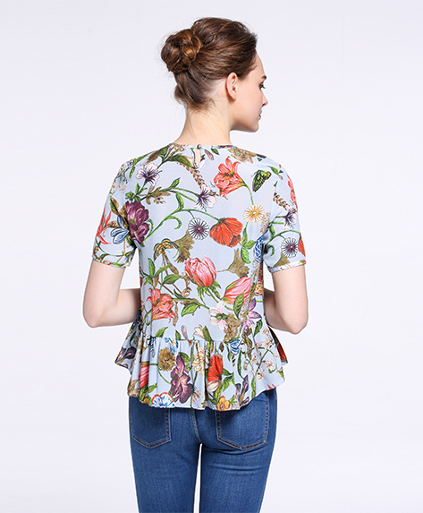 Tops - Printed silk  crepe de chine top