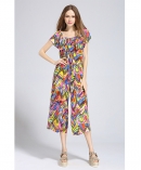 Printed Silk crepe de chine Jumpsuit