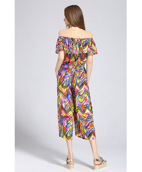 Dress - Printed Silk crepe de chine Jumpsuit
