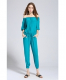 Silk crepe de chine jumpsuit