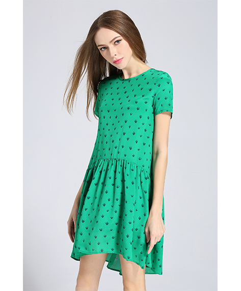 Dress - Printed loose fit dress
