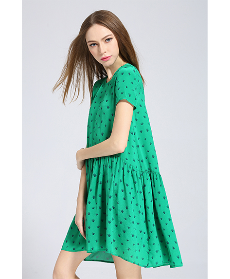 Dress - Printed loose fit dress