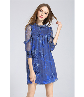 Dress - Printed silk chiffon  dress