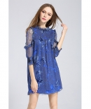 Printed silk chiffon  dress