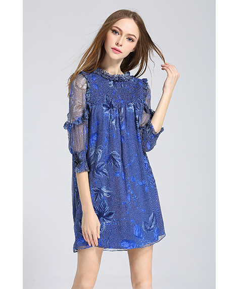 Dress - Printed silk chiffon  dress