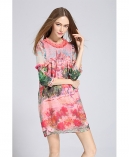 Printed silk chiffon  dress