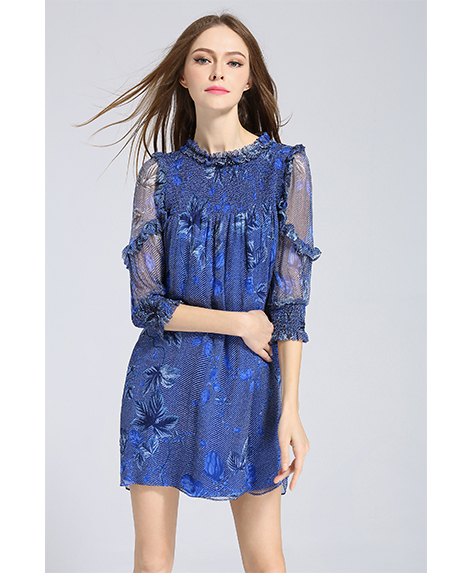 Dress - Printed silk chiffon  dress