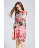 Printed silk chiffon  dress