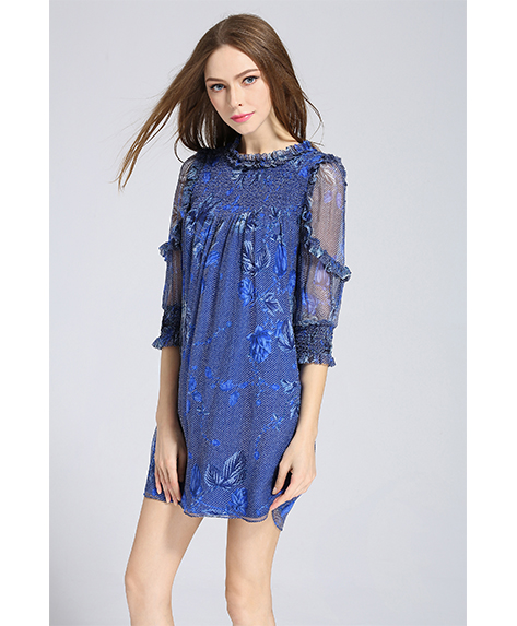 Dress - Printed silk chiffon  dress