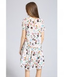 Printed loose fit silk dress