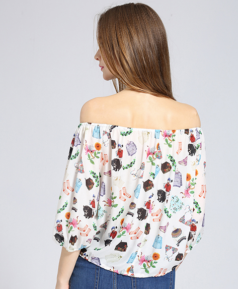 Tops - Printed silk  crepe de chine top