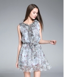 Printed silk chiffon  dress