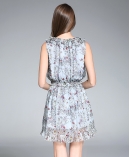 Printed silk chiffon  dress