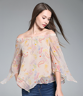 Tops - Printed Silk Top