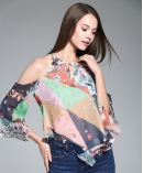 Printed Silk Top