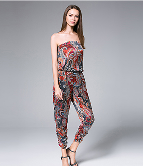 Jumpsuits - Off-the-shoulder Printed Jumpsuit