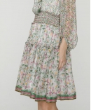 Floral print silk-chiffon dress