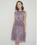 Paisley print silk-chiffon dress