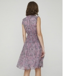 Paisley print silk-chiffon dress