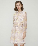 Paisley print silk-chiffon dress