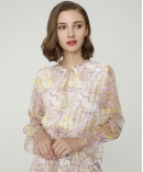 Paisley print silk-chiffon dress