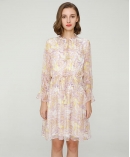 Paisley print silk-chiffon dress