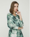 Garden Print Resort Silk Cotton Dress