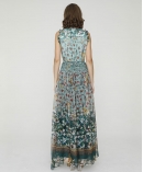 Botanic-print silk-chiffon maxi dress